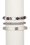 Eye Candy La Cross Agate Bracelet Set In Blue