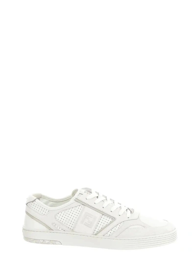 Fendi Lace-up Sneakers In White