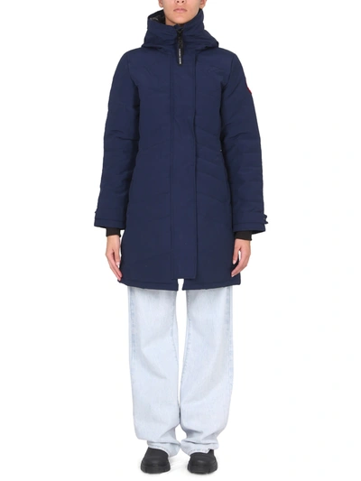 Canada Goose Hooded Lorette Parka In Navy