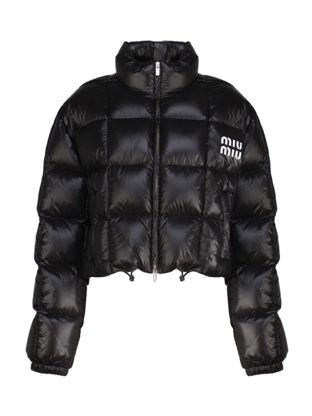 Miu Miu Short Down Jacket In Nylon In Default Title | ModeSens