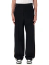 Palm Angels Eather Effect Track Trousers In Black