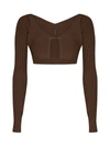 Jacquemus Cardigan In Dark Brown