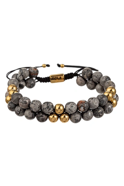 Eye Candy La Premium Collection Agate Bracelet In Silver