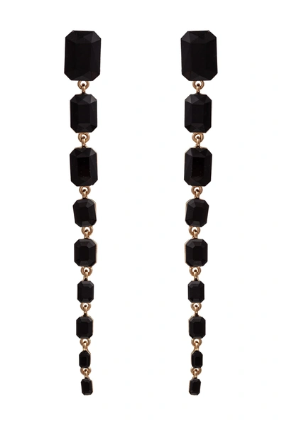 Eye Candy La Luxe Collection Crystal Earrings In Black