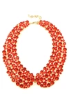 EYE CANDY LA DIANA COLLAR STATEMENT NECKLACE - RED