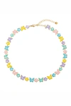 Eye Candy La The Luxe Collection Pastel Butterfly Necklace In Multi