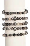 Eye Candy La Leo Agate Bracelet In Silver