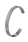 Eye Candy La Roman Numeral Cuff Bracelet - Black In Silver