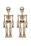 Eye Candy La Skull Drop Earrings In Gold