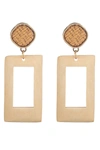 Eye Candy La Jaden Drop Earrings In Beige