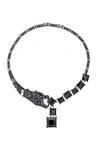 EYE CANDY LA LEOPARD NECKLACE - BLACK