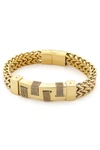 Eye Candy La Men's Theo Goldtone Titanium Double Row Chain Bracelet In Gold