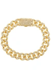 Eye Candy La Fabrice Cuban Link Cz Chain Bracelet In Gold