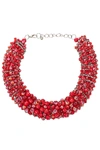 Eye Candy La Harper Collar Statement Necklace - Red In Red