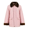 Wanan Touch Molly Pink Leather And Mink Jacket