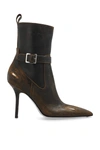 Dsquared2 Ankle Boots In Used And Distressed Split Leather In Brown