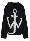 JW ANDERSON J.W. ANDERSON ZIP FRONT ANCHOR HOODIE