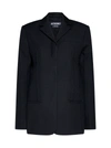 Jacquemus Caraco Raw-seam Single-breasted Blazer In Black