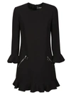 Dsquared2 Ruffle-cuff Minidress In Black