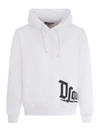 Dsquared2 Logo-printed Drawstring Hoodie In White