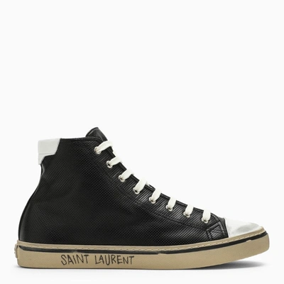 Saint Laurent Black Leather High Trainer Men