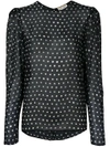 SAINT LAURENT SAINT LAURENT POLKA DOT BLOUSE - BLACK,481415Y327Q12178920