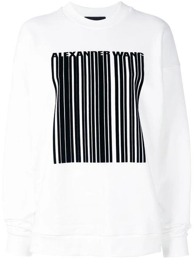 Alexander Wang Oversized Cotton Sweatshirt In Black