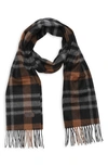 Hickey Freeman Cashmere Plaid Scarf In Camel