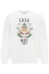 Casablanca Casa Way Embroidered Organic-cotton Sweatshirt In White
