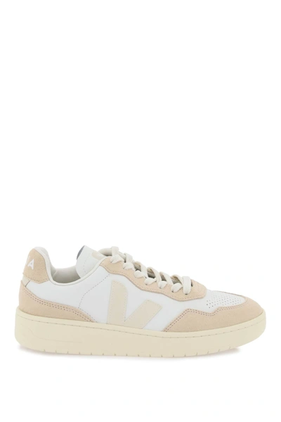 Veja V-90 Sneaker In White, Beige