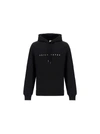 Daily Paper Drawstring Logo Print Hoodie In Black