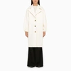 Patou Single-breasted Midi Coat In White