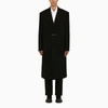 GIVENCHY BLACK WOOL TAILORED COAT