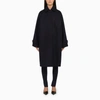 Ferragamo Blue Oversized Wool Single-breasted Coat In Blue