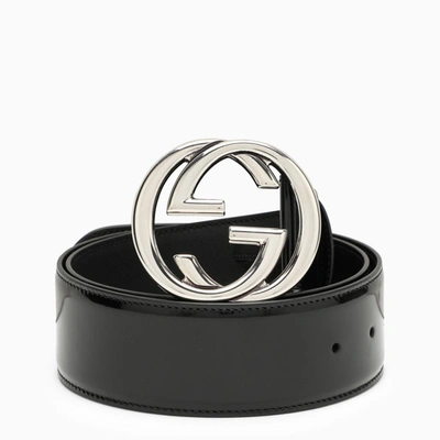 Gucci Gg Black Leather Belt