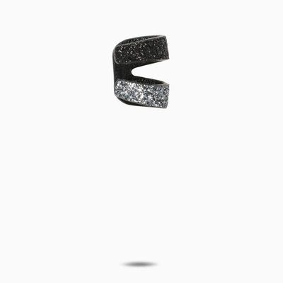 So-le Studio | Black/silver Glitter Earrings In Grey