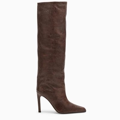 Paris Texas High Brown Shaded Leather Boot