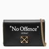 OFF-WHITE LEATHER SHOULDER BAG BLACK