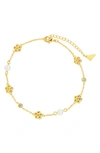 Sterling Forever June Anklet In Gold
