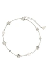 Sterling Forever June Anklet In Grey