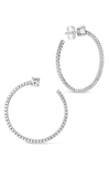 Sterling Forever Cindy Cubic Zirconia Circle Stud Earrings In Silver