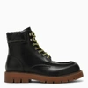 Bottega Veneta Men's Haddock Leather Lace-up Boots In Brown