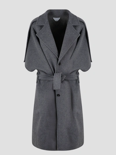 Bottega Veneta Cashmere Wool Coat In Grey