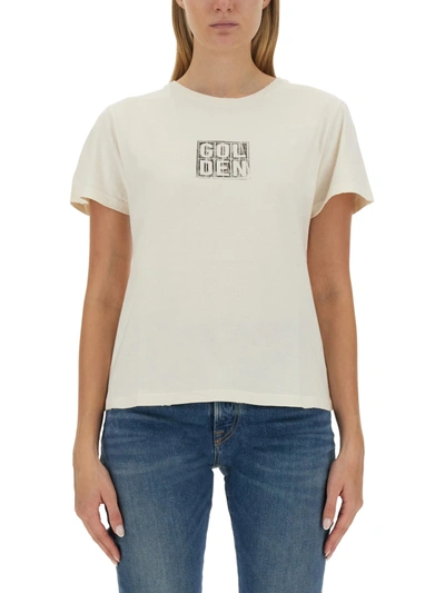 Golden Goose Logo-print Cotton T-shirt In White