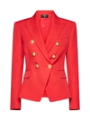 Balmain Blazer In Rouge Vif