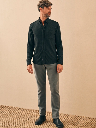 Faherty Legend&trade; Sweater Shirt (single Pocket) In Heathered Black Twill