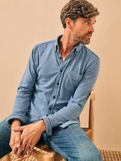 Faherty Legend&trade; Sweater Shirt (single Pocket) In Glacier Blue Twill