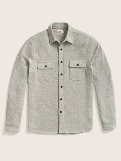 Faherty Legend Sweater Shirt In Fossil Grey Twill