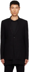 Rick Owens Black Paper Blazer In 09 Black