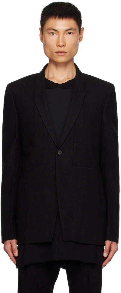 RICK OWENS BLACK SOFT BLAZER